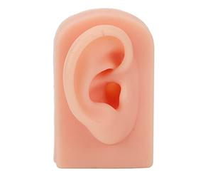 Modelo de Oreja de Silicona, Modelo Derecho Suave Y Flexible Oreja Falsa, Partes del Cuerpo de Silicona, Molde de Oreja de Silicona Realista para Práctica de Perforación, Exhibición de Joyas(1#)