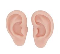 Modelo de Oreja Falsa, Fácil de Usar, Simulación Reutilizable, Experiencia de Práctica Realista, Oreja Humana de Silicona Suave, Ampliamente Utilizada para Perforar Orejas (Color de piel medio)