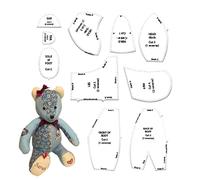 Modelo de oso de memoria | Kit de 10 patrones para coser en memoria, ideal para regalos y proyectos de artesanía | Modelos de almacenamiento cosido, esquemas para creaciones se adaptan a