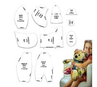 Modelo de oso de memoria - Memoria de la regla del modelo de costura de oso de memoria | 10 piezas de Memory Bear Crafts Supplies Instrucciones para principiantes, amigos, padres, maestros