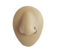 Modelo de partes del cuerpo humano de silicona suave for practicar perforaciones: soporte de exhibición for lengua, vientre, nariz, boca, ojos y pezón.(Nose)