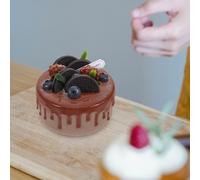 Modelo de pastel de cumpleaños artificial para sesión de fotos y decoración de cocina con exhibición de comida realista multicolor