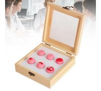 Modelo de Patología Cervical de 6 Etapas, Conjunto de Comparación de Lesiones del Cuello Uterino con Caja de Madera, Modelo de Anatomía Ginecológica para Educación Médica y Pacientes