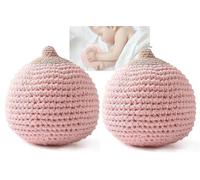Modelo de pecho de lactancia, modelo de pecho de lactancia orgánico de crochet, molde de simulación de pecho, modelo de enseñanza de pecho adecuado for ejercicios de posición de lactancia(Pink,2pcs)