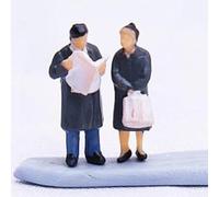 Modelo de personas, figuras de escala HO, para accesorios de escena de tren, plataforma ferroviaria, escala 1:87, personajes de plástico, kit de decoración de paisaje, juego mixto de 24