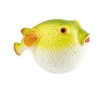 Modelo de pez globo de goma suave portátil adecuado para entusiastas de la vida marina coleccionistas de figuras