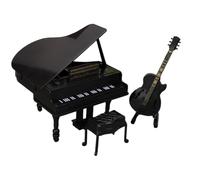 Modelo de piano - PP, Educational Toy Piano Miniature Stool,Hecho a mano con cuidado | Escena mejorada, Modelo de Instrumento Musical Seguro, Decoración Casa Miniatura Para Cumpleaños, Acción de