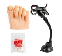 Modelo de pie falso de silicona suave, herramienta de manicura protésica de pies falsos, medios diseños para puntas de uñas, herramienta de manicura para entrenamiento de arte de uñas