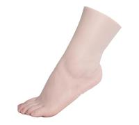 Modelo de pie silicona 26CM, 1:1, pies femeninos, uña falsa, boceto arte, sandalia, exhibición, reflexología, masaje Fácil de limpiar(Toe positioning,Left)