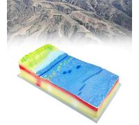 Modelo De Placa Tectónica Geográfica En 3D para Una Demostración Realista De Educación En Ciencias De La Tierra