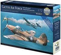Modelo de plástico Cactus Air Force Deluxe Set - F4F-4 Wildcat® y P-400/P-39D Airacobra over Guadalcanal (70049) escala 1/72