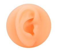 Modelo de práctica de acupuntura de oídos de silicona Kuuleyn, simulación reutilizable Herramienta de visualización de orejas izquierdas, modelo de entrenamiento médico falso (Oreja derecha)