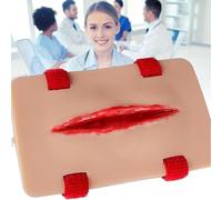 Modelo de práctica de heridas para simulación de trauma, entrenador de tareas de empaquetamiento de heridas con diseño portátil, reutilizable, kit básico de entrenamiento de sangrado para clases de me