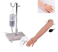 Modelo de práctica de infusión de brazo, modelo de práctica de infusión de brazo, con un kit de brazo de práctica IV en bolsa de almacenamiento, práctica y perfeccionamiento de habilidades IV