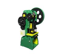 Modelo de prensa perforadora eléctrica impresa en 3D, máquina industrial de trabajo terminada con accionamiento motorizado, pantalla de ingeniería mecánica STEM, coleccionable industrial de escritorio