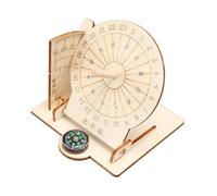 Modelo de Reloj de Sol de Madera para Proyectos Escolares. Temporizador Antiguo. Astronomía Y Ciencia.