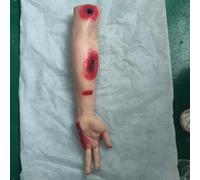 Modelo de simulador de entrenador de heridas, modelo de entrenamiento de torniquete, simulador de control de hemorragias, simula en gran medida la herida en el brazo y la escena del sangrado,