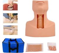 Modelo de simulador de traqueotomía, cricotirotomía de PVC, maniquí de entrenamiento for el cuidado de la traqueotomía for hospitales, escuelas y centros de investigación