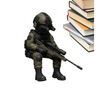 Modelo de soldado - Figura decorativa de mesa impresa en 3D, figura de operador sentado, para el hogar, oficina, vitrina, entrada, monitor, computadora, sala de juegos, hombres, fanáticos y veteranos