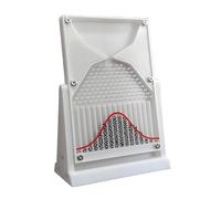 Modelo de tablero Dalton/tablero Galton, accesorios experimentales del teorema del límite central, tablero Galton acrílico de juguete de escritorio, herramienta educativa de física(White)