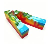 Modelo de tectónica de placas 3D con simulación de erupción volcánica, estudio de geomorfología volcánica de 2 partes, kit de exhibición en el aula de ciencias for el aprendizaje del