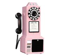Modelo de teléfono Decorativo Retro Creativo, decoración de Pared de teléfono, Rosa, Vintage, Giratorio, Aspecto clásico, Dial, decoración de teléfono de Pago