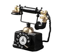 Modelo de teléfono retro - Decoración de teléfono retro, adorno de decoración de oficina | Teléfono de oficina con botón giratorio de estilo antiguo, modelo de teléfono giratorio vintage antiguo para