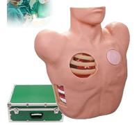 Modelo de toracocentesis y drenaje: entrenador de tareas de drenaje torácico de laboratorio de anatomía para entrenamiento avanzado de habilidades y demostración educativa