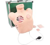 Modelo de toracocentesis y drenaje: simulador de atención al paciente para entrenamiento de neumotórax y drenaje torácico líquido, modelo de enseñanza médica