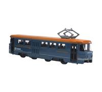 AWHAO Modelo de tranvía clásico Modelo de Auto de Transporte 1/90 Propiedad de fotografía con vehículos de luz y música Juguete, Azul Retro