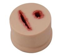 Modelo de trauma simulado, 2 en 1 de embalaje de heridas y modelo de control de hemorragias, ejercicios de sutura de silicona para entrenamiento de primeros auxilios