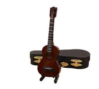 Modelo De Ukelele En Miniatura De Madera, Mini Instrumento Musical, Mini Ukelele, Adornos Decorativos De Exhibición (Color : Brown 14cm)