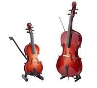 Modelo de violín y violonchelo, adorno decorativo para amantes de la música, coleccionistas, juego de violín y violonchelo en miniatura