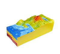 Modelo de volcán - Modelo de anatomía de estructura volcánica - Para enseñanza de geología y geografía, herramienta popular de educación científica, ayuda educativa para jardín de infantes