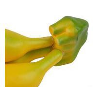 Modelo decorativo de espuma de plátano de fruta falsa para uso en el hogar, exhibiciones de tiendas minoristas, fotografía y juegos de películas (3 cabezas)