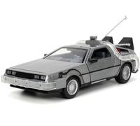 Modelo DeLorean Auto Regreso Al Futuro 1 Die Cast Con LED 20cm Escala 1/24 Jada