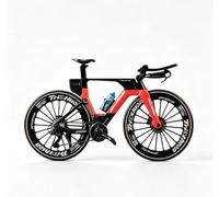 Modelo deportivo de bicicleta de escala 1:8, réplica detallada de simulación, decoración coleccionable para escritorio, casa y oficina, color rojo/negro
