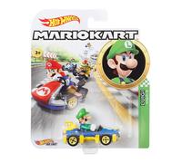 Modelo DieCast KART MACH 8 De LUIGI De SUPER MARIO Escala 1:64 5cm Hot Wheels