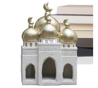 Modelo En Exposición - Resina | Estatua | Decoraciones De Mesa Con Silueta De Mezquita Para Estudio, Dormitorio Infantil, Mesitas De Noche, Expositores, Estanterías, Librerías, Alféizares