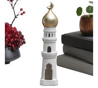 Modelo En Exposición - Resina | Estatua | Decoraciones De Mesa Con Silueta De Mezquita Para Estudio, Dormitorio Infantil, Mesitas De Noche, Expositores, Estanterías, Librerías, Alféizares