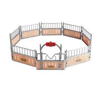 Modelo Estable De Caballo - Farm Fence Playset, Figuras De Caballos Juguete | Kit De Establo De Animales Granja Realista Para Niñas Niños, Simula Accesorios Granero, Colección Miniaturas Un Regalo De