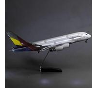 Modelo Fundido A Escala 1 160 para Airbus A380, Avión Asiático Coreano De Resina con Luces Y Serie Aérea Base(with Light)
