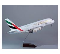 Modelo Fundido Presión 45cm A Escala 1 160 Apto para Avión Resina Airbus A380 Luces Ruedas Figura Coleccionable Juguete Kit de Juego de Pasatiempo(B)
