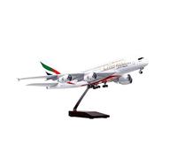 Modelo Fundido Presión 45cm A Escala 1 160 Apto para Avión Resina Airbus A380 Luces Ruedas Figura Coleccionable Juguete Kit de Juego de Pasatiempo(A)