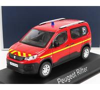 MODELO FURGONETA ESTÁTICA DIECAST PEUGEOT RIFTER BOMBEROS 2019 ROJO AMARILLO ...