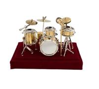 Modelo Instrumento Musical Kit De Batería De Jazz En Miniatura Modelo Mini Micrófono Platillo Decoración De Instrumentos Musicales 14cm 18cm 24cm Tres Tamaños(14cm)