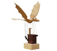 Modelo mecánico de madera, escultura voladora de criatura mítica occidental con paneles móviles, madera de haya hecha a mano, decoración de escritorio