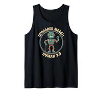 Modelo Mejorado Human 2.0, Bonito bastón de Robot Vintage Camiseta sin Mangas