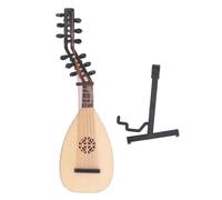 Modelo Mini Laúd Pipa, Modelo Pipa Laúd de Madera Mini Instrumento Musical Réplica Modelo Pipa Laúd Miniatura con Soporte para Decoración del Hogar