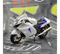 Modelo Modelo De Motocicleta A Escala 1/9, Portátil, Carreras, Dedo, Simulación, Juguetes Colección para Suzuki para Hayabusa 2024(White)